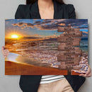 Personalized Name Sign Sunset Beach Wall Art Custom Name Sign Ocean Wall Art Personalized Wall Decor Last Name Signs For Home Family Name Sign Sunrise Wall Art Wooden Name Canvas Gift CANLA15_Multi Name Canvas
