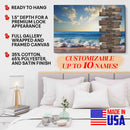 Personalized Name Sign Sunset Beach Wall Art Custom Name Sign Ocean Wall Art Personalized Wall Decor Last Name Signs For Home Family Name Sign Sunrise Wall Art Wooden Name Canvas Gift CANLA15_Multi Name Canvas