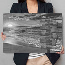 Personalized Name Sign Sunset Beach Wall Art Custom Name Sign Ocean Wall Art Personalized Wall Decor Last Name Signs For Home Family Name Sign Sunrise Wall Art Wooden Name Canvas Gift CANLA15_Multi Name Canvas