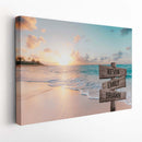 Personalized Name Sign Sunset Beach Wall Art Custom Name Sign Ocean Wall Art Personalized Wall Decor Last Name Signs For Home Family Name Sign Sunrise Wall Art Wooden Name Canvas Gift CANLA15_Multi Name Canvas