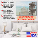 Personalized Name Sign Sunset Beach Wall Art Dock Landscape Canvas Custom Name Sign Personalized Wall Decor Last Name Signs For Home Family Name Sign Sunrise Ocean Boardwalk Picture CANLA15_Multi Name Canvas