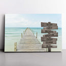Personalized Name Sign Sunset Beach Wall Art Dock Landscape Canvas Custom Name Sign Personalized Wall Decor Last Name Signs For Home Family Name Sign Sunrise Ocean Boardwalk Picture CANLA15_Multi Name Canvas