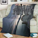 Personalized Name Sign Sunset Lake Scene Throw Blanket Gifts, Customized Name Sign Dock Boardwalk Pictures, Last Name Signs For Home, Family Name Sign Soft Cozy Warm Travel Blanket FLBL_Multi Name Blanket