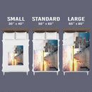 Personalized Name Sign Sunset Lake Scene Throw Blanket Gifts, Customized Name Sign Dock Boardwalk Pictures, Last Name Signs For Home, Family Name Sign Soft Cozy Warm Travel Blanket FLBL_Multi Name Blanket