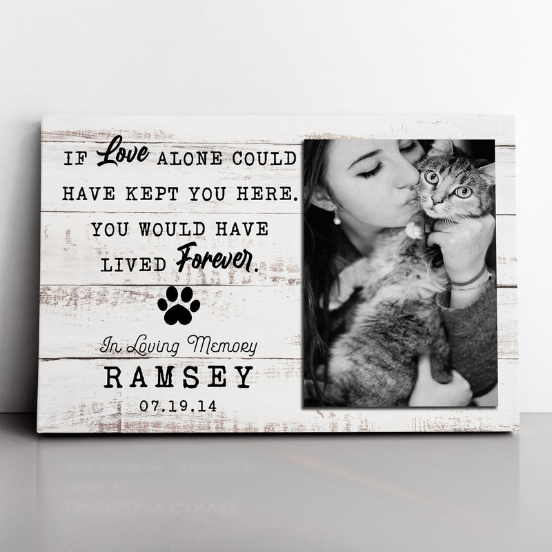 Personalized Pet Memorial Frame, Pet Loss Gifts, Cat Loss Gift, Dog Loss Gift, Pet Sympathy Gift, Pet Bereavement Gift, Pet Loss Photo Frame CANLA15_Miss Pet Canvas