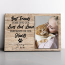 Personalized Photo Pet Memorial Canvas, Cat Dog Loss, Best Friends Come Into Our Lives And Leave Pawprints On Our Hearts Custom Photo Canvas CANLA15_Miss Pet Canvas