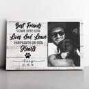 Personalized Photo Pet Memorial Canvas, Cat Dog Loss, Best Friends Come Into Our Lives And Leave Pawprints On Our Hearts Custom Photo Canvas CANLA15_Miss Pet Canvas