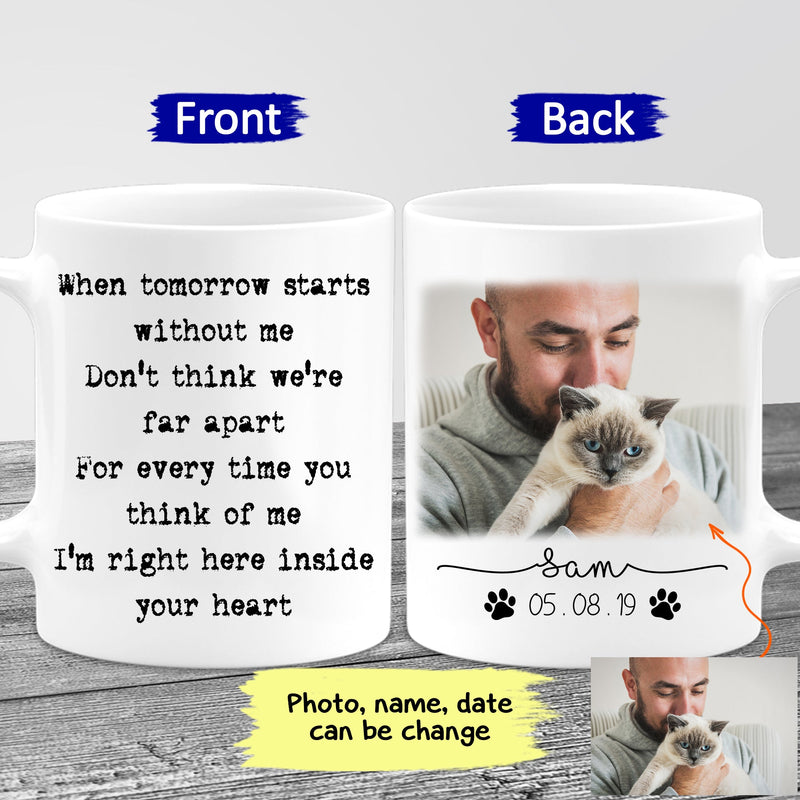 Personalized Photo Pet Memorial Mug, Pet Loss Gift, Cat Loss Gift, Dog Loss Gift, Pet Sympathy Gift, Pet Bereavement Gift Pet Loss Photo Mug MUG_Cat Mug