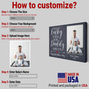 Personalized Picture Frame For 1st Fathers Day - Unique First Fathers Day Gifts, First Time Dad Gift, New Dad Gift Expecting Dad Gift Canvas CANLA15_Family Canvas