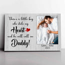 Personalized Picture Frame For 1st Fathers Day - Unique First Fathers Day Gifts, First Time Dad Gift, New Dad Gift Expecting Dad Gift Canvas CANLA15_Family Canvas