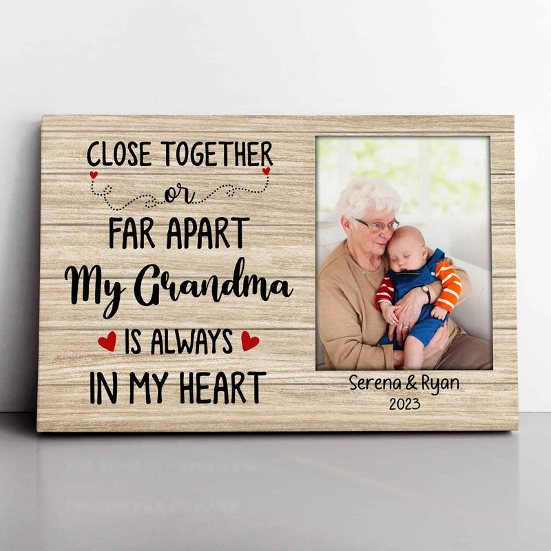 Personalized Picture Frame Gift For Grandma Form Grandkids - New Grandma Gift, Grandparent Gifts, Mimi Granny Gigi Nana Grandmother Gift Art CANLA15_Family Canvas