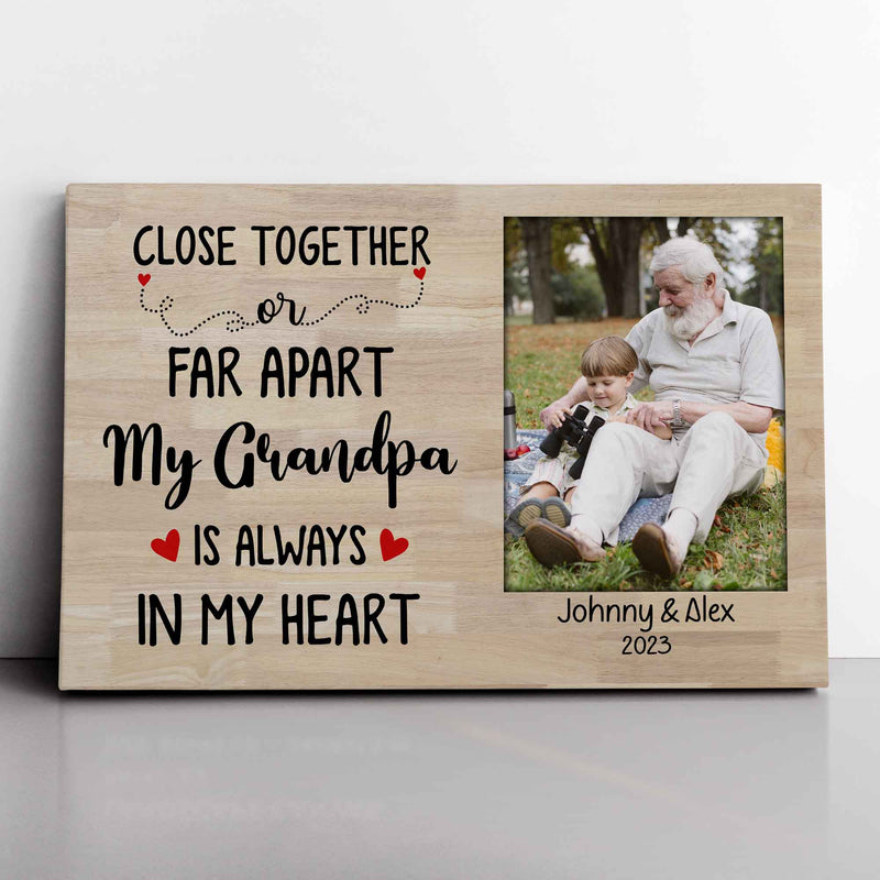 Personalized Picture Frame Gift For Grandpa From Grandkids - Grandparent Gifts, Fathers Day Gift For Grandpa, Pawpaw Papa Grandfather Gift CANLA15_Family Canvas
