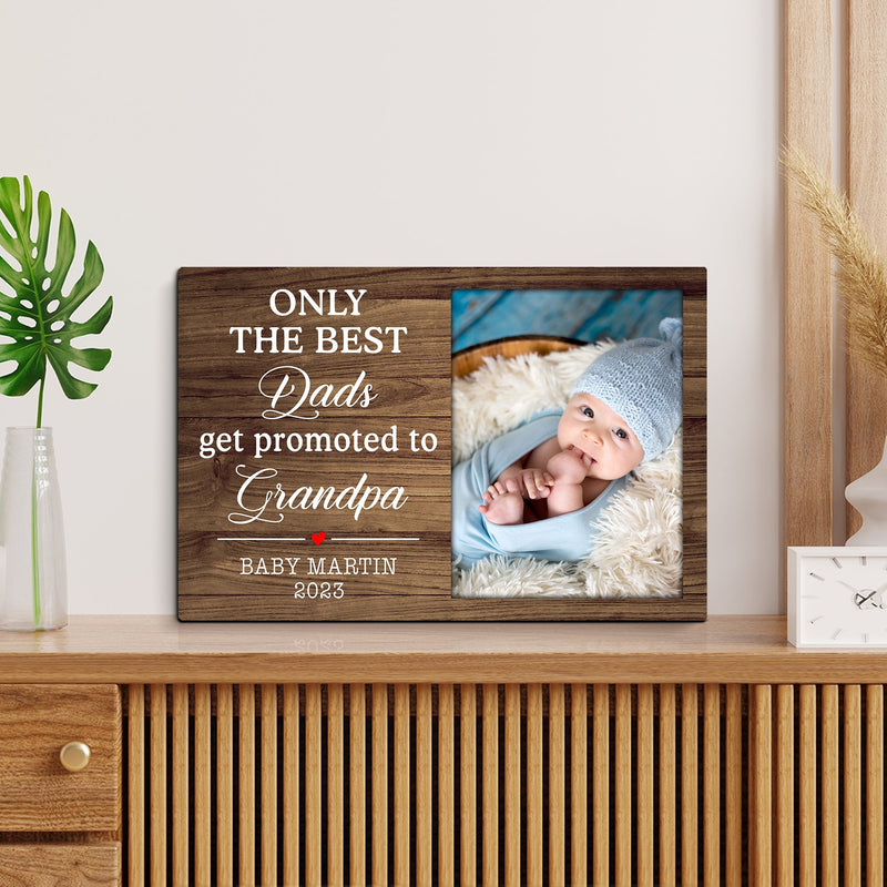 Personalized Picture Frame Gift For Grandpa - New Grandpa Gift, Grandparent Gifts, Fathers Day Gift For Grandpa Papa Pawpaw Grandfather Gift CANLA15_Family Canvas
