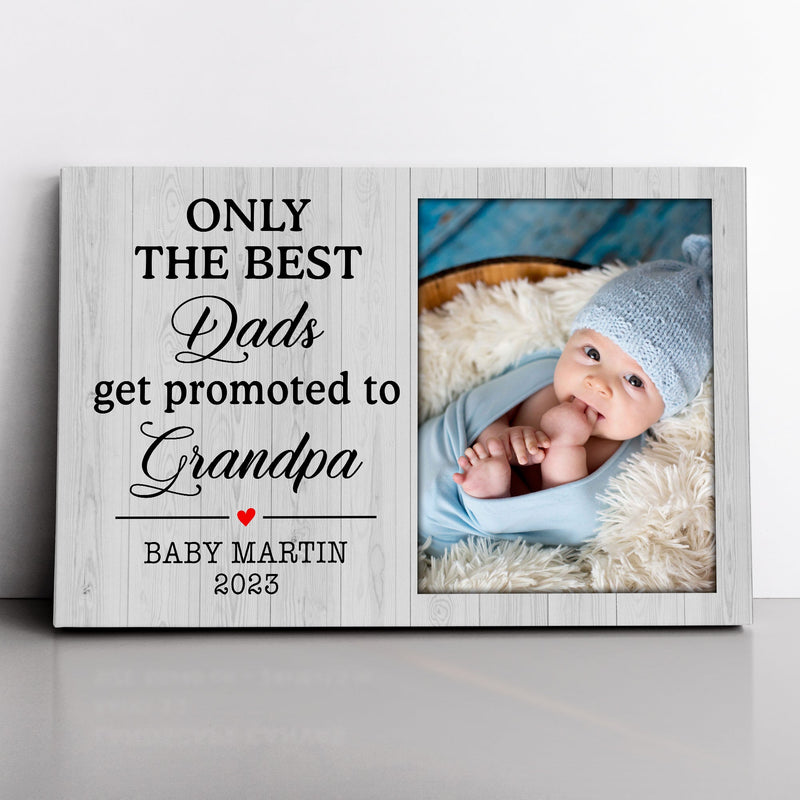 Personalized Picture Frame Gift For Grandpa - New Grandpa Gift, Grandparent Gifts, Fathers Day Gift For Grandpa Papa Pawpaw Grandfather Gift CANLA15_Family Canvas