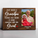 Personalized Picture Frame Gift For Grandpa With Grandkids - Grandparent Gifts, Fathers Day Gift For Grandpa, Papa Pawpaw Grandfather Gift CANLA15_Family Canvas