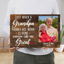Personalized Picture Frame Gift For Grandpa With Grandkids - Grandparent Gifts, Fathers Day Gift For Grandpa, Papa Pawpaw Grandfather Gift CANLA15_Family Canvas