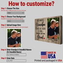 Personalized Picture Frame Gift For Grandpa With Grandkids - Grandparent Gifts, Fathers Day Gift For Grandpa, Papa Pawpaw Grandfather Gift CANLA15_Family Canvas