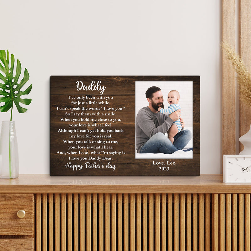 Personalized Picture Frame Gifts For Dad From Daughter Son - Unique Fathers Day Gift Canvas Wall Art Dad Birthday Gift Father Gift Christmas CANLA15_Family Canvas