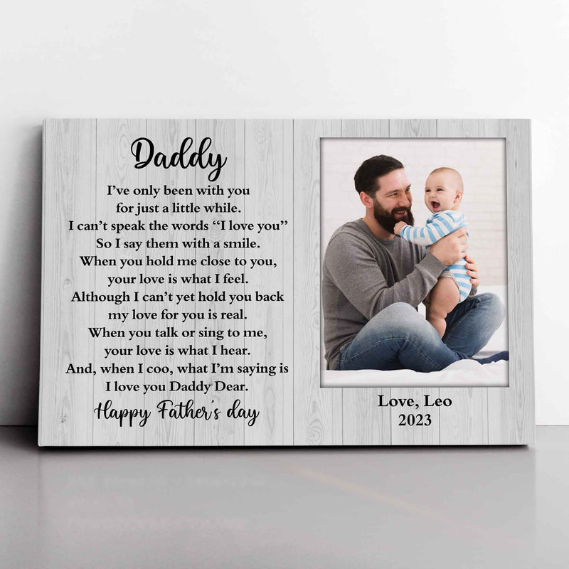 Personalized Picture Frame Gifts For Dad From Daughter Son - Unique Fathers Day Gift Canvas Wall Art Dad Birthday Gift Father Gift Christmas CANLA15_Family Canvas
