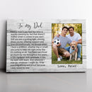 Personalized Picture Frame Gifts For Dad From Daughter Son - Unique Fathers Day Gift Dad Birthday Gift Father Gift Christmas Canvas Wall Art CANLA15_Family Canvas