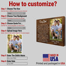 Personalized Picture Frame Gifts For Dad From Daughter Son - Unique Fathers Day Gift Dad Birthday Gift Father Gift Christmas Canvas Wall Art CANLA15_Family Canvas