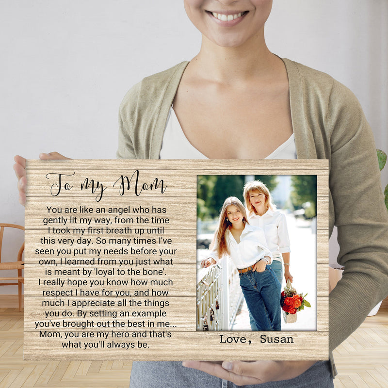 Personalized Picture Frame Gifts For Mom From Daughter Son - Unique Mothers Day Gift Mom Birthday Gift Mother Gift Christmas Canvas Wall Art CANLA15_Family Canvas