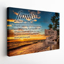 Personalized Sunset Beach Ocean Canvas Wall Art With Name Framed, Family Name Sign, Custom Street Sign, Anniversary Gift, Family Definition CANLA15_Miss Pet Canvas