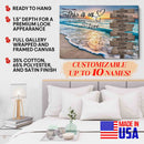 Personalized Sunset Beach This Is Us A Little Bit Of Crazy A Little Bit Loud Inspirational Quote Canvas Wall Art With Name Framed, Name Sign CANLA15_Multi Name Canvas