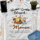 Thankful Greatfull Blessed Custom Grandpa Grandma Mom Dad Fall With Grandkids Names Gift Shirt, Thanksgiving Gift Personalized Autumn shirt SHIRTS_Autumn Shirt