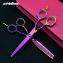 5.5"/6" Professional Hairdressing Scissors Barber Cutting & Thinning Scissors Rainbow Shears My Soul And Spirit-SU