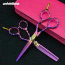 5.5"/6" Professional Hairdressing Scissors Barber Cutting & Thinning Scissors Rainbow Shears My Soul And Spirit-SU