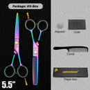 5.5"/6" Professional Hairdressing Scissors Barber Cutting & Thinning Scissors Rainbow Shears My Soul And Spirit-SU