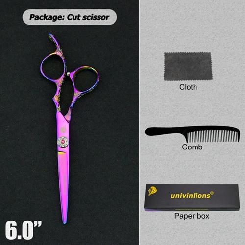 5.5"/6" Professional Hairdressing Scissors Barber Cutting & Thinning Scissors Rainbow Shears My Soul And Spirit-SU