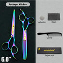 5.5"/6" Professional Hairdressing Scissors Barber Cutting & Thinning Scissors Rainbow Shears My Soul And Spirit-SU
