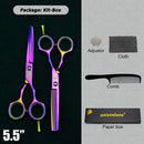 5.5"/6" Professional Hairdressing Scissors Barber Cutting & Thinning Scissors Rainbow Shears My Soul And Spirit-SU