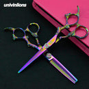 5.5"/6" Professional Hairdressing Scissors Barber Cutting & Thinning Scissors Rainbow Shears My Soul And Spirit-SU