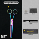 5.5"/6" Professional Hairdressing Scissors Barber Cutting & Thinning Scissors Rainbow Shears My Soul And Spirit-SU