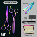 5.5" Black Professional Hair Cutting Scissors And Thinning Hair Shears Barber Scissors My Soul And Spirit-SU