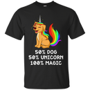 50 Dog 50 Unicorn 100 Magic Funny Tshirt For Dog Lovers CustomCat