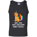 50 Dog 50 Unicorn 100 Magic Funny Tshirt For Dog Lovers CustomCat