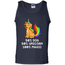 50 Dog 50 Unicorn 100 Magic Funny Tshirt For Dog Lovers CustomCat