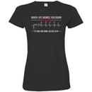 6 5 4 3 2 N 1 When Life Brings You Down Remember It's Only One Down The Rest Is Up Motorbike T Shirt CustomCat