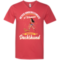 Never Underestimate A Woman With A Dachshund Funny Wonder Woman T-shirts