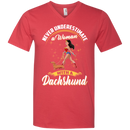 Never Underestimate A Woman With A Dachshund Funny Wonder Woman T-shirts