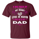 A Big Piece Of My Heart Is My Dad Angel T-shirt CustomCat