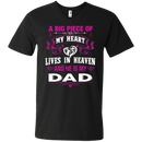 A Big Piece Of My Heart Is My Dad Angel T-shirt CustomCat