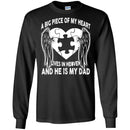 A Big Piece Of My Heart Lives In Heaven Dad Tshirts CustomCat