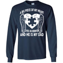A Big Piece Of My Heart Lives In Heaven Dad Tshirts CustomCat