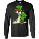 A Man Drinking Beer Get Drunk Funny Gifts Patrick's Day T-Shirt CustomCat