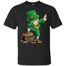 A Man Irish Standing On Golf Dabbing Funny Gifts Patrick's Day T-Shirts CustomCat